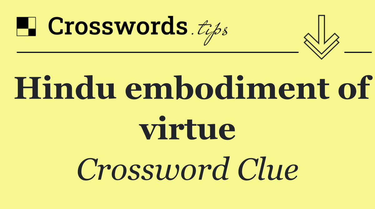 Hindu embodiment of virtue