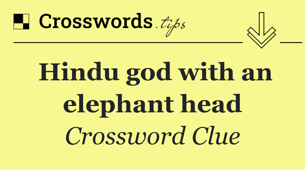 Hindu god with an elephant head