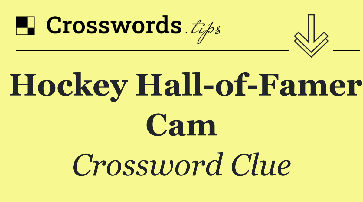 Hockey Hall of Famer Cam