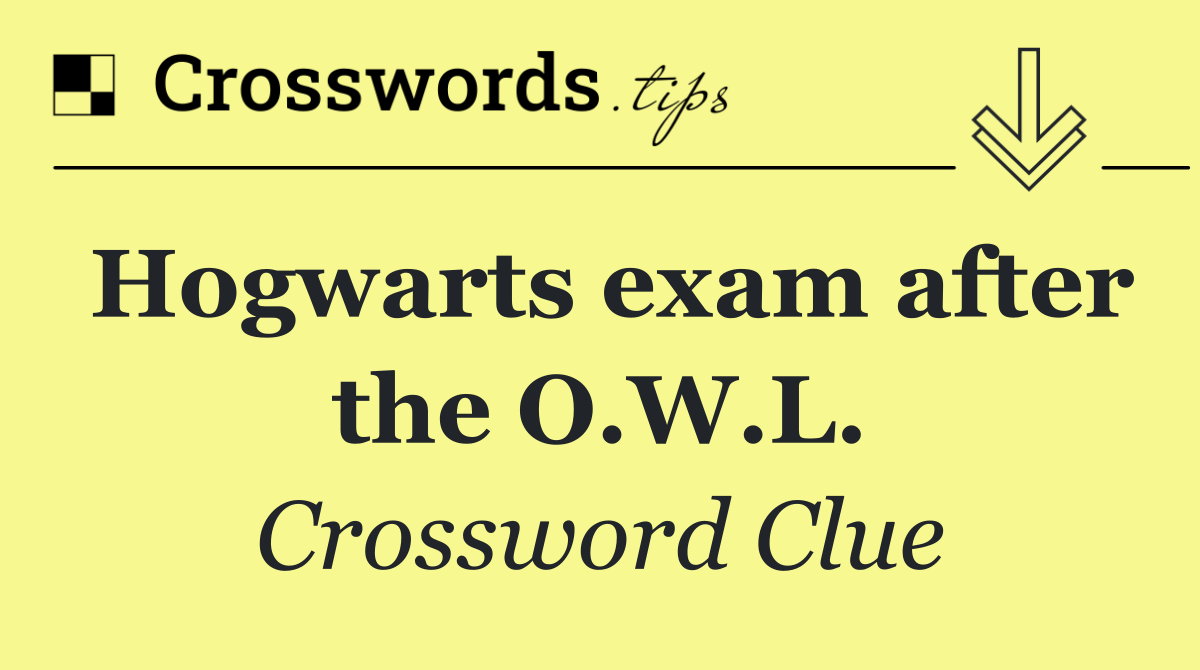 Hogwarts exam after the O.W.L.