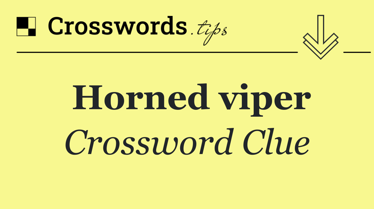Horned viper