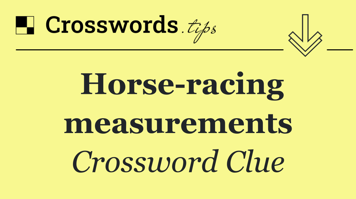 Horse racing measurements