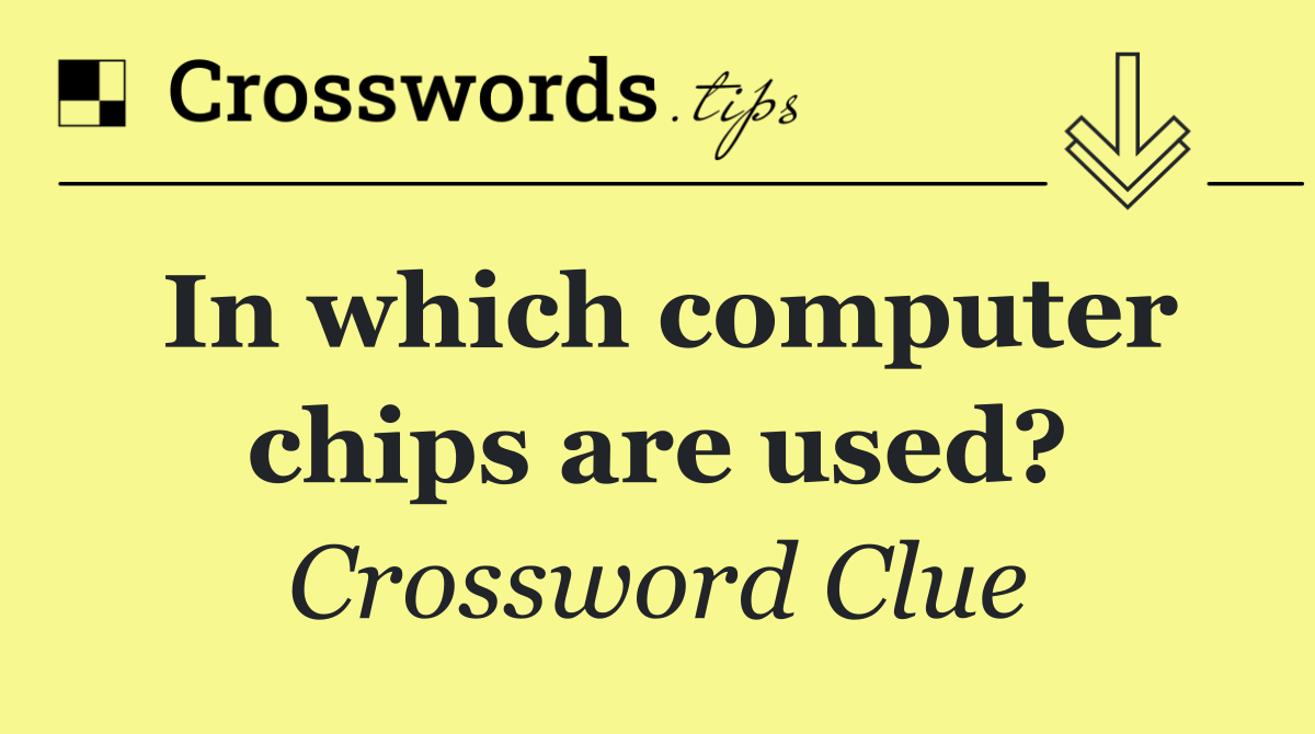 In which computer chips are used?