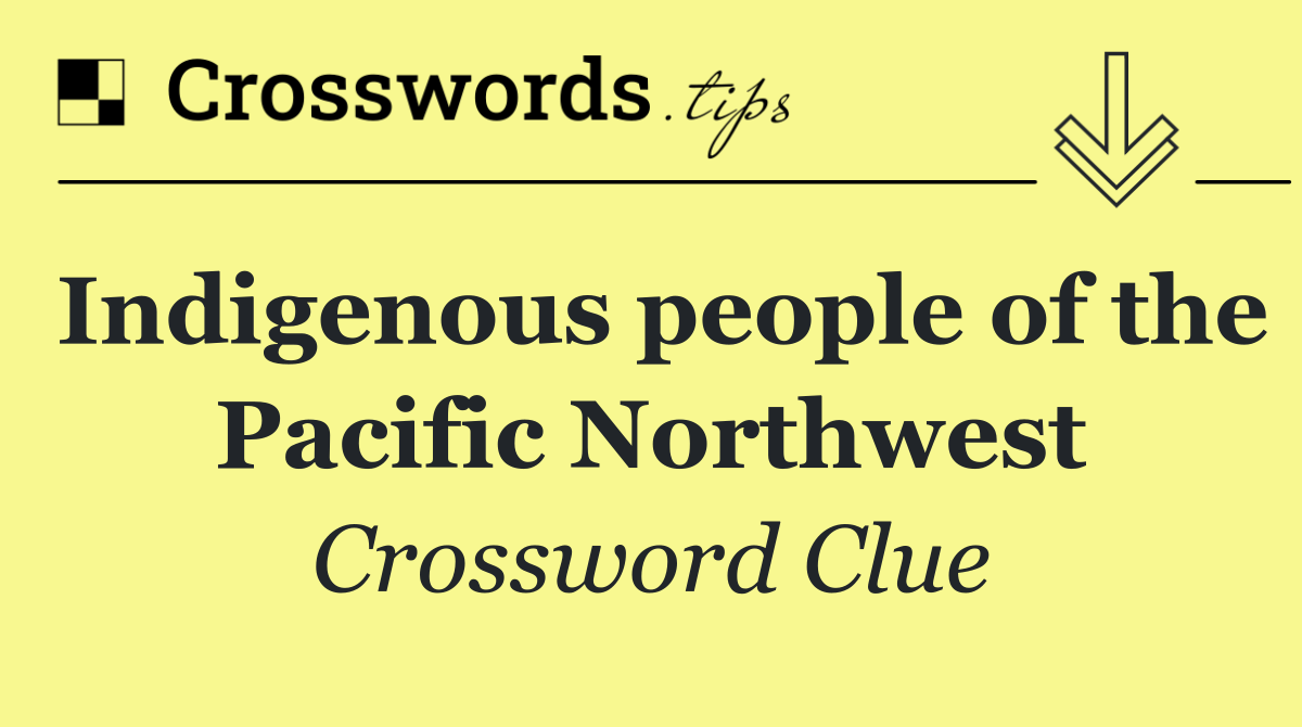 Indigenous people of the Pacific Northwest