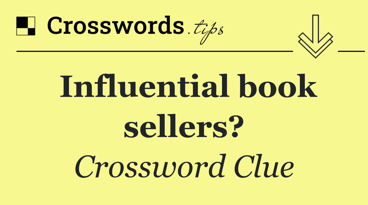 Influential book sellers?