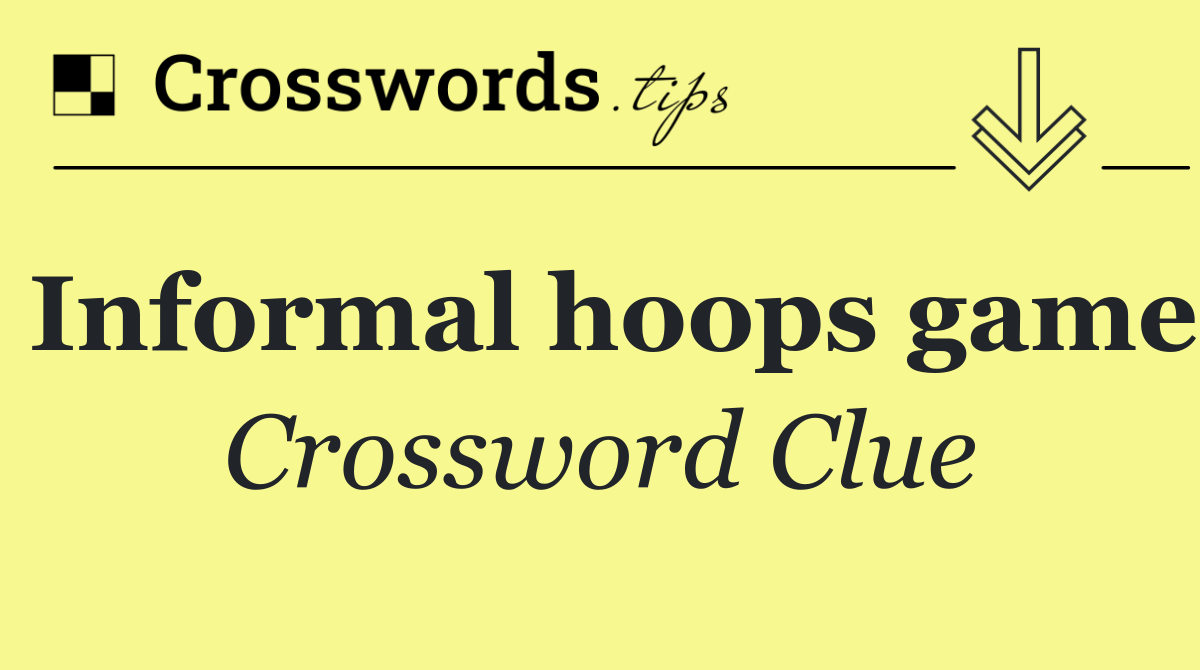 Informal hoops game