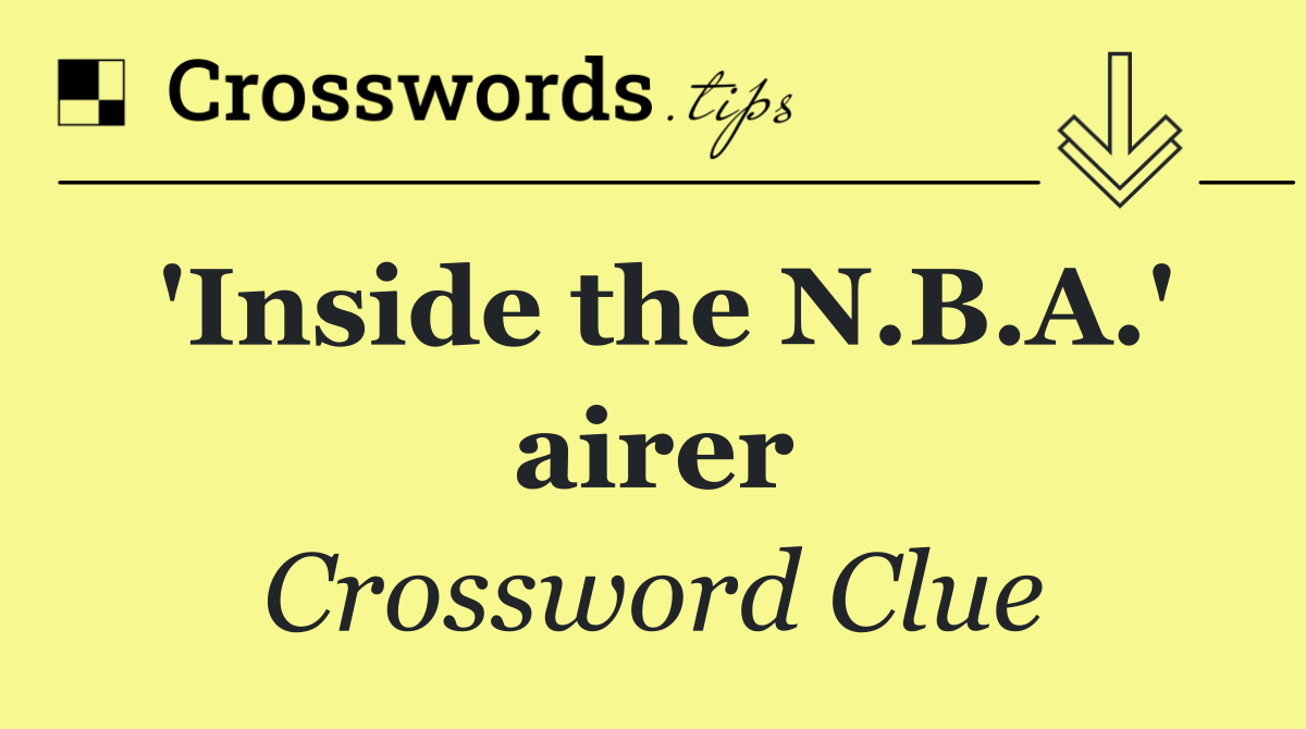 'Inside the N.B.A.' airer