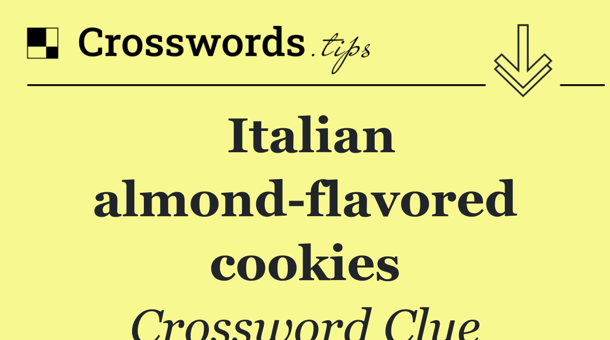 Italian almond flavored cookies