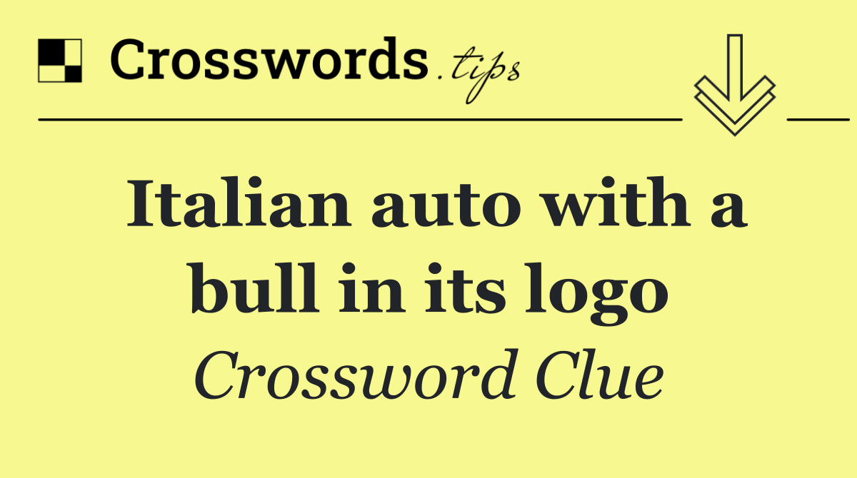 Italian auto with a bull in its logo