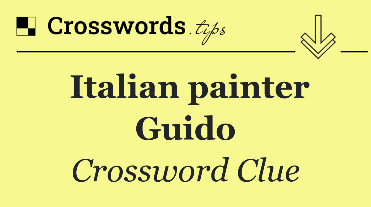 Italian painter Guido