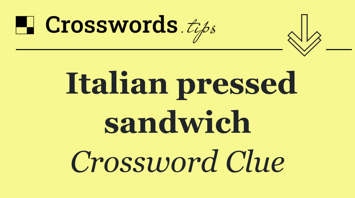 Italian pressed sandwich