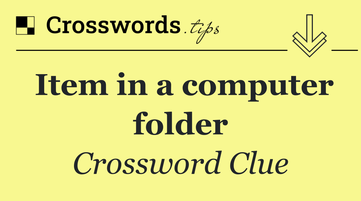Item in a computer folder