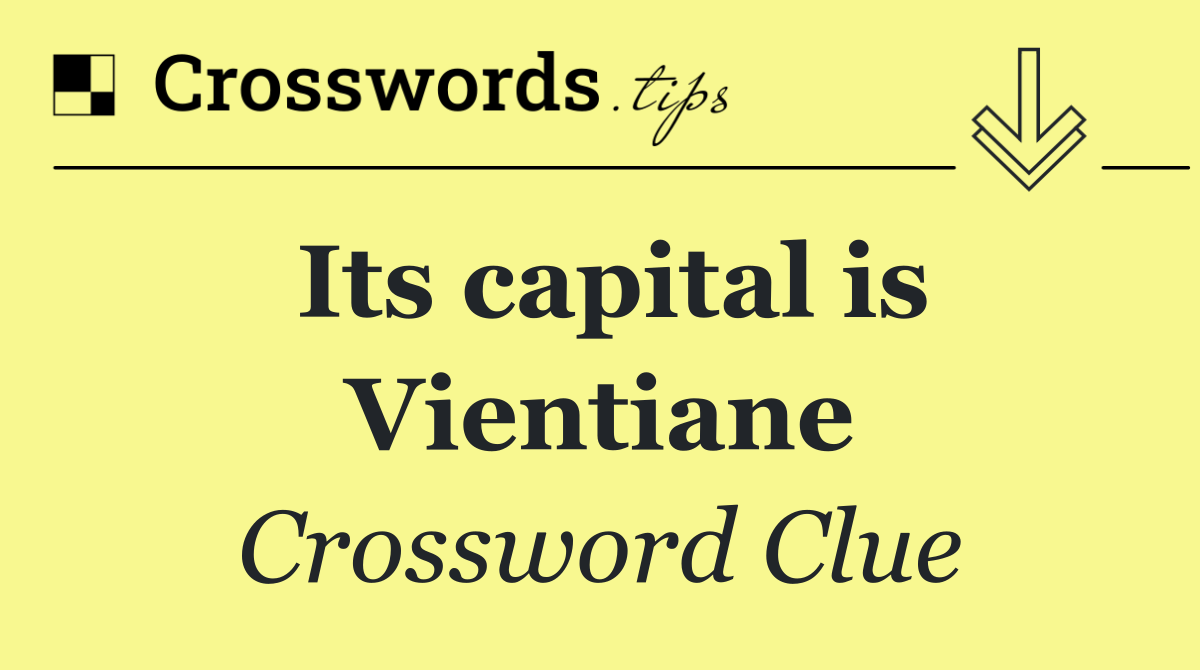 Its capital is Vientiane