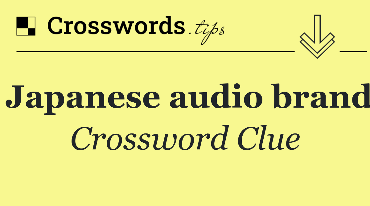 Japanese audio brand