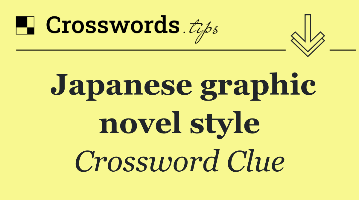 Japanese graphic novel style
