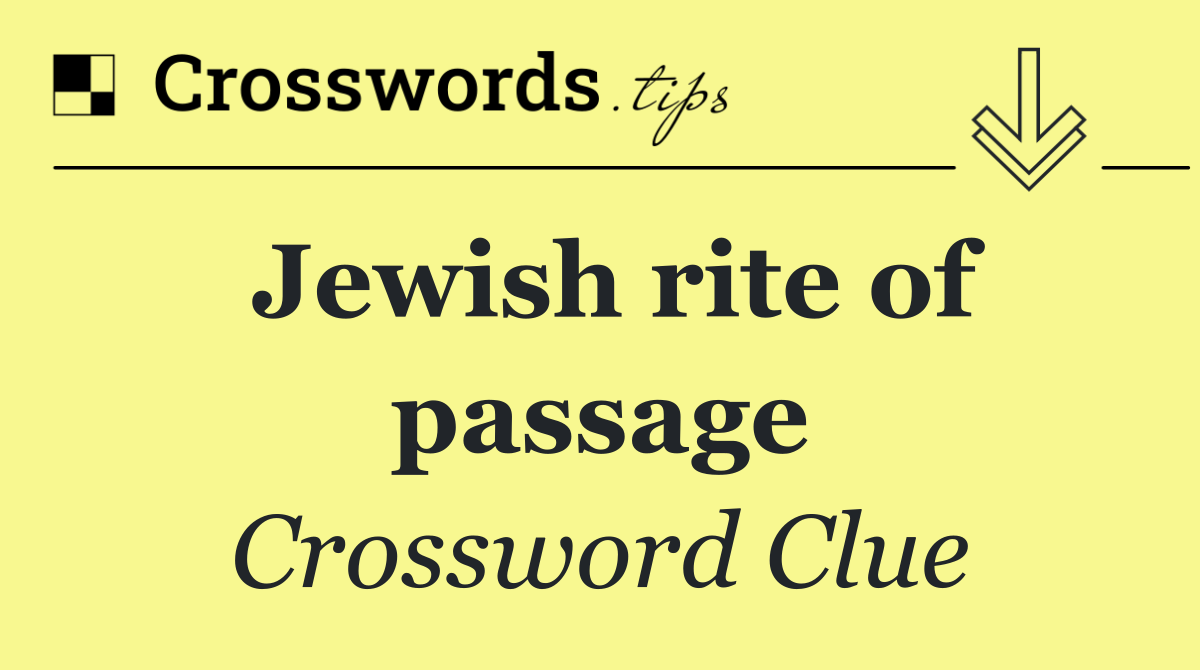 Jewish rite of passage