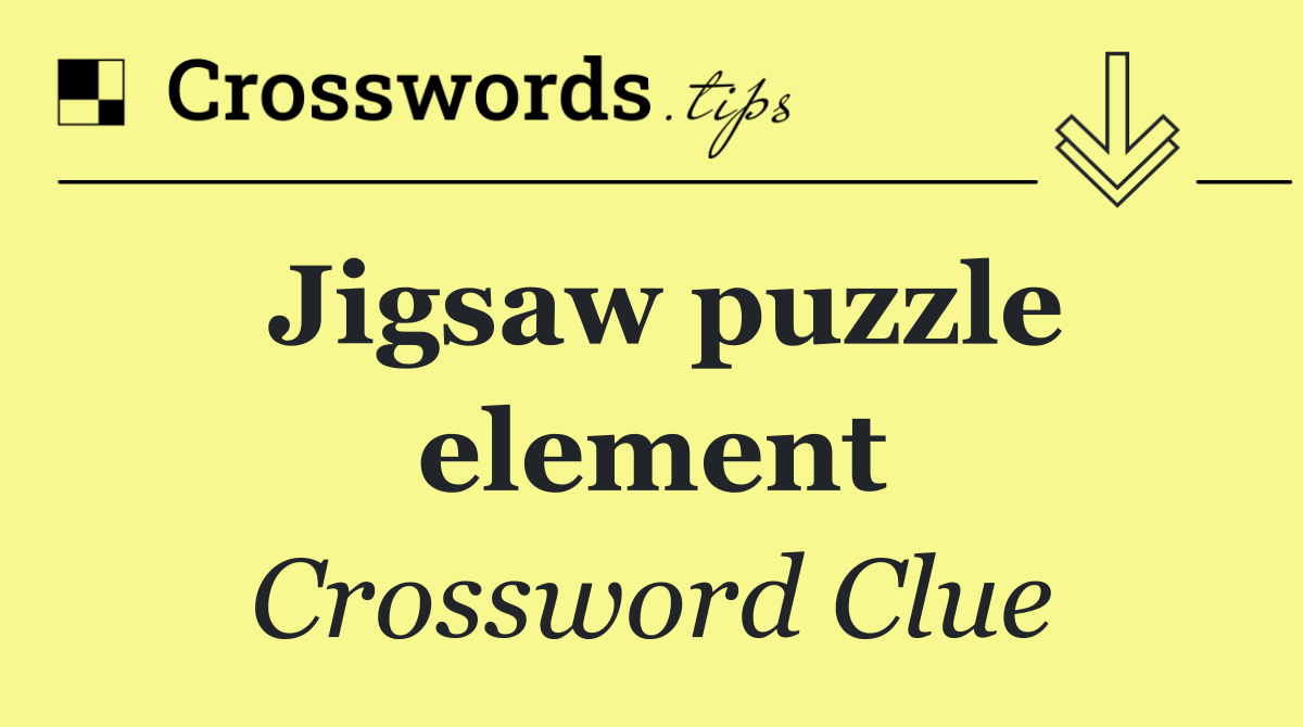 Jigsaw puzzle element