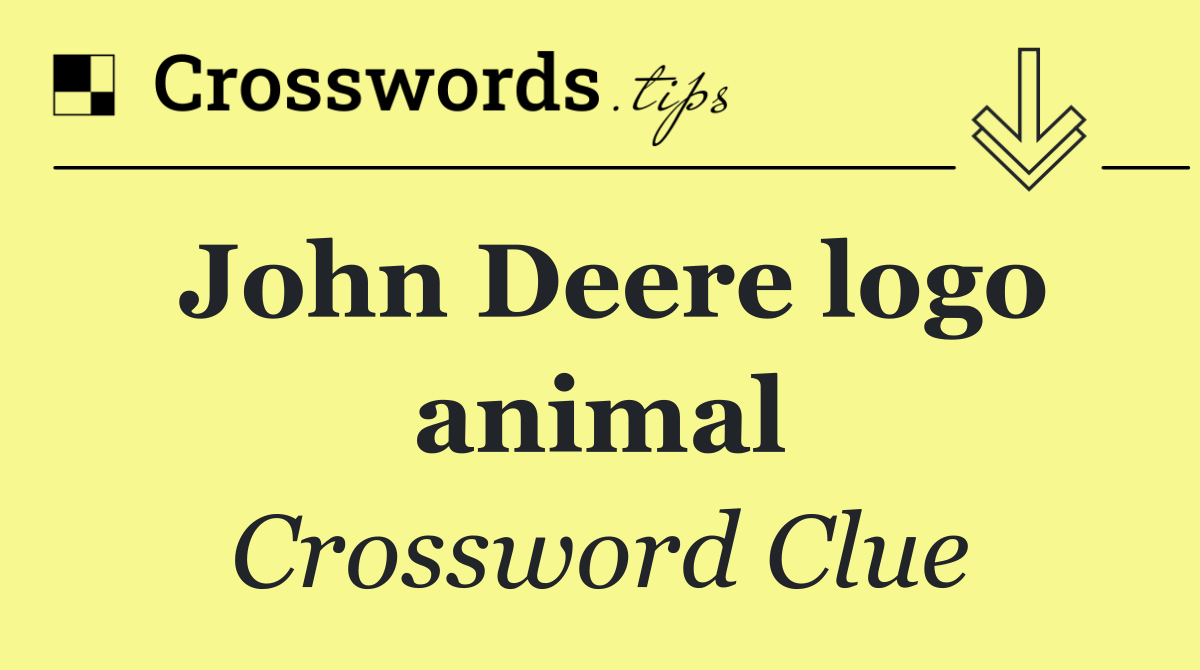 John Deere logo animal