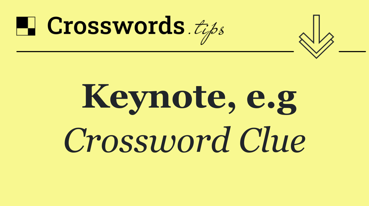 Keynote, e.g