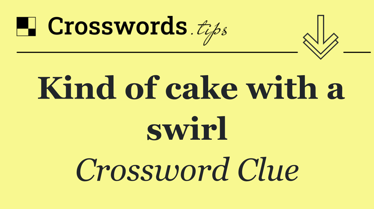 Kind of cake with a swirl