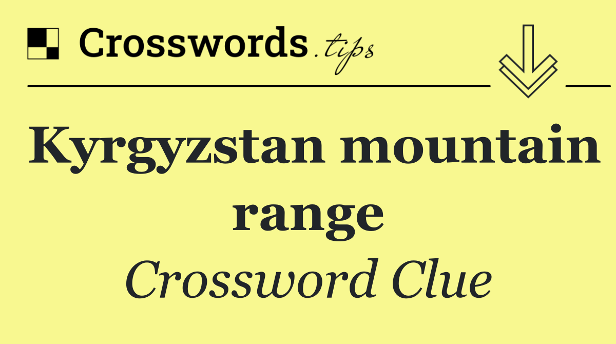 Kyrgyzstan mountain range