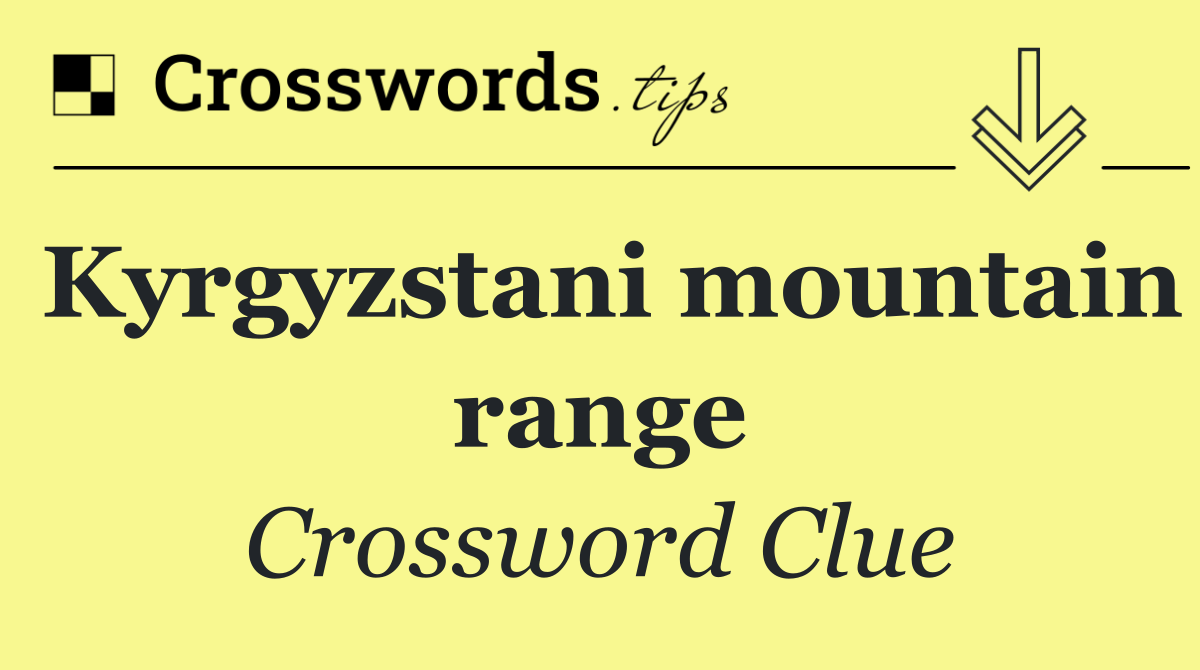 Kyrgyzstani mountain range