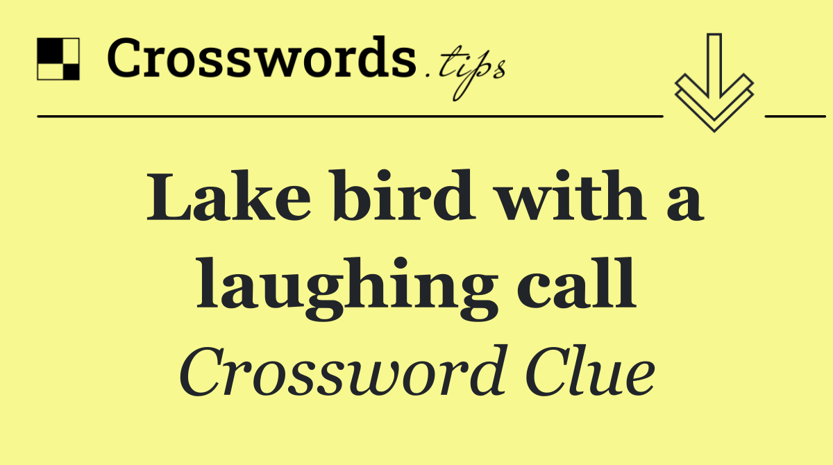 Lake bird with a laughing call