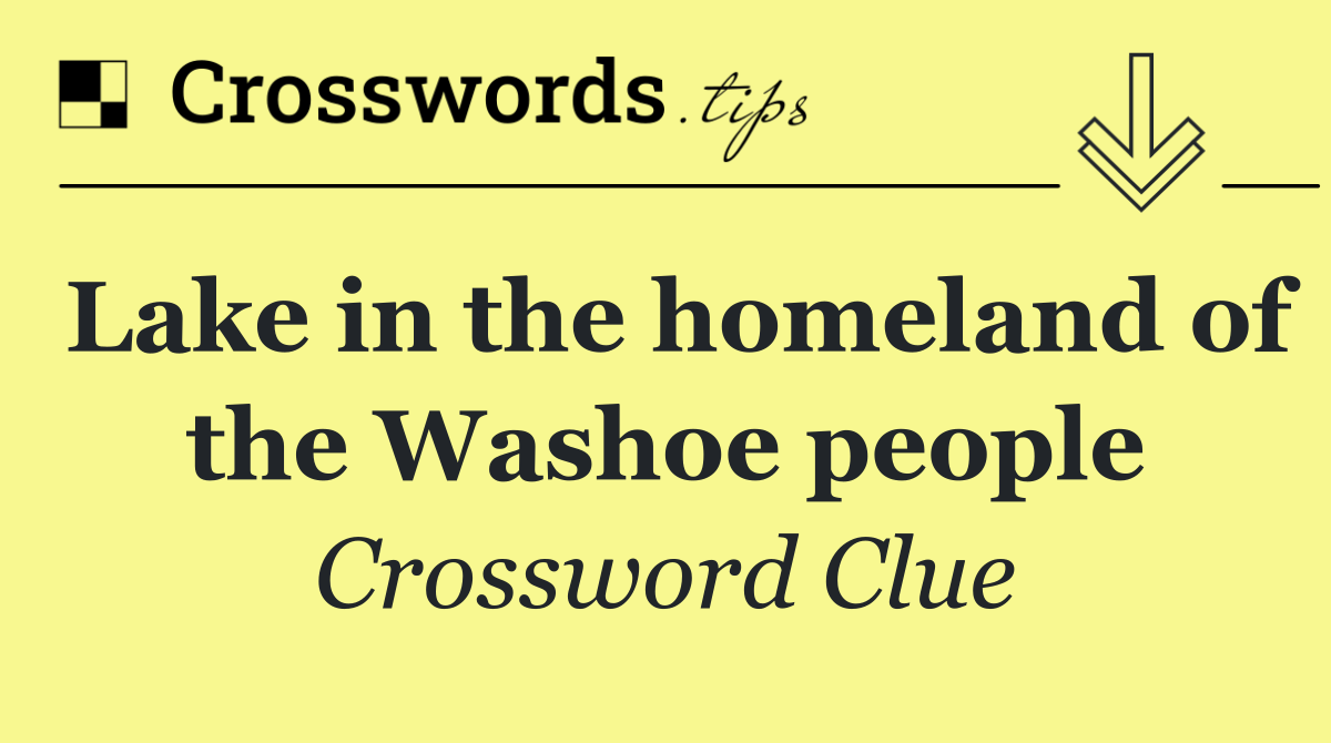 Lake in the homeland of the Washoe people