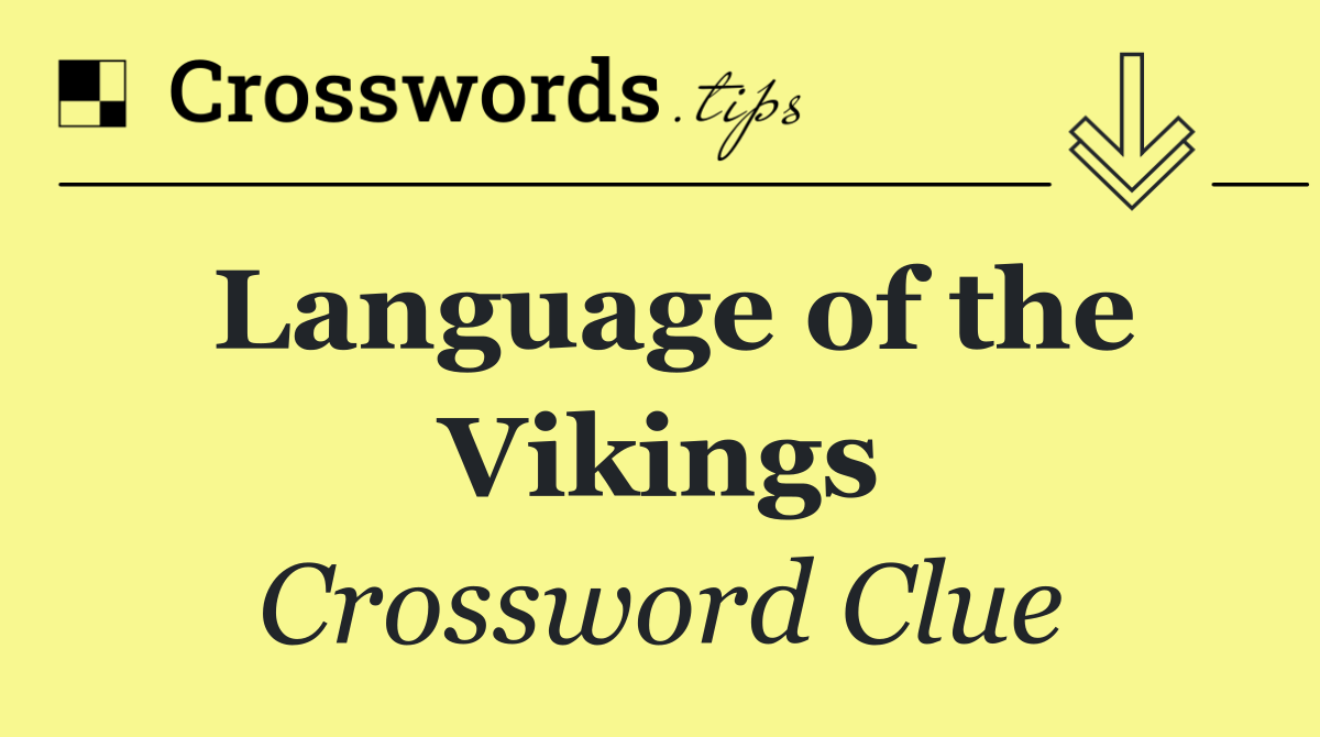 Language of the Vikings