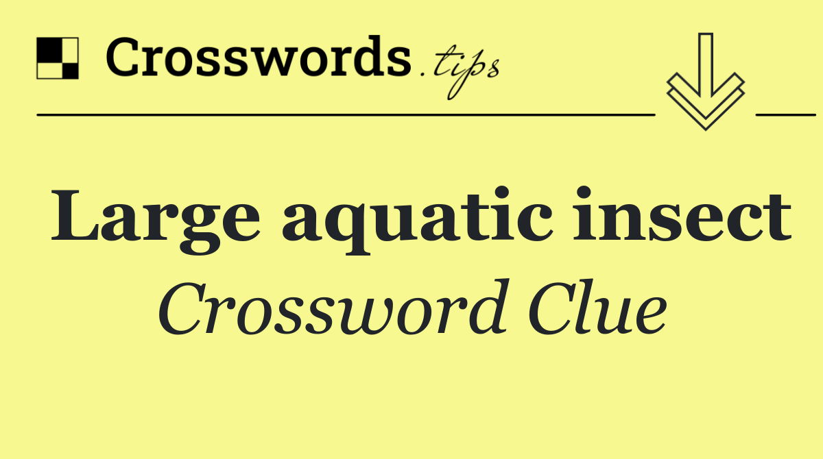 Large aquatic insect