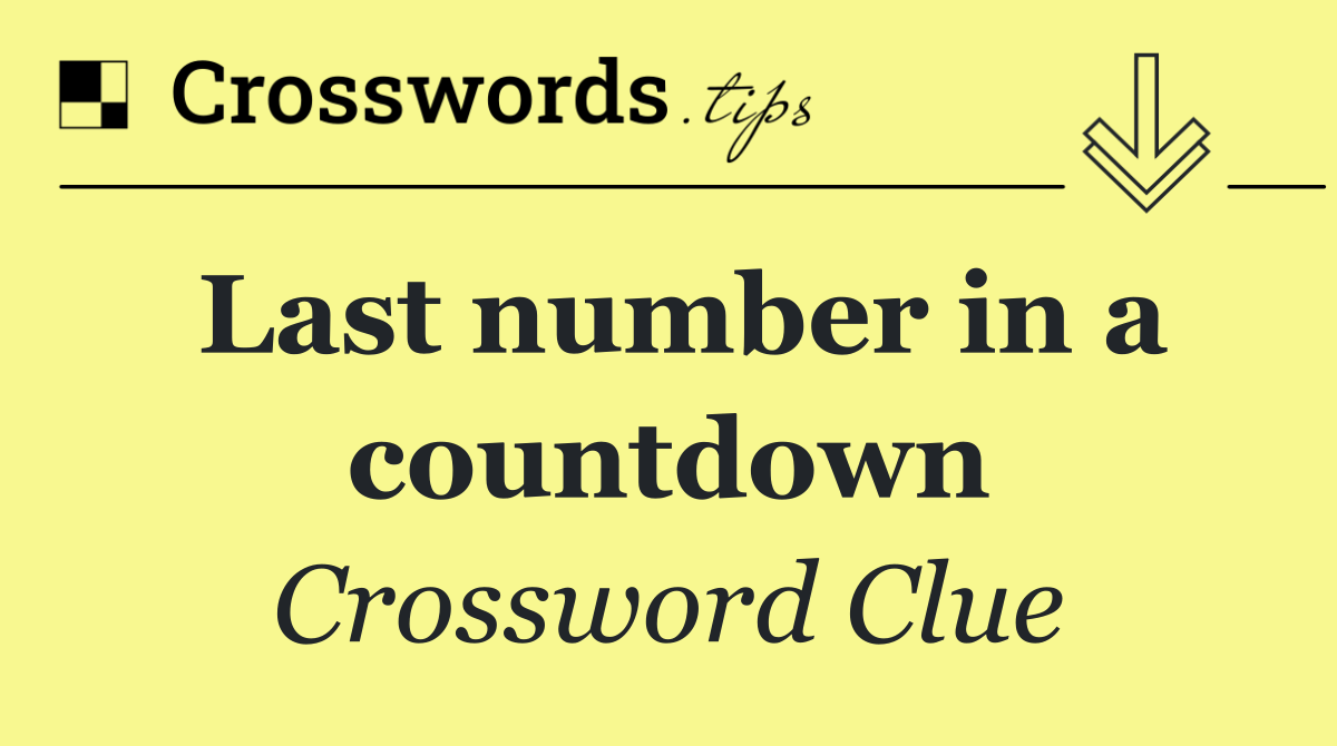 Last number in a countdown