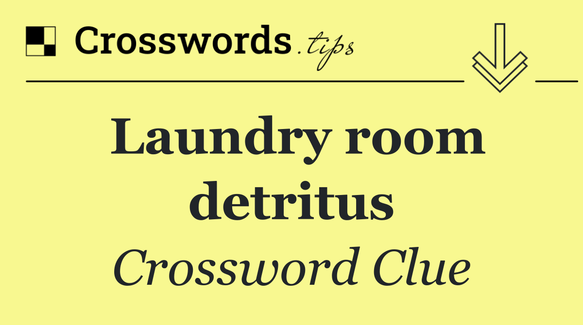 Laundry room detritus