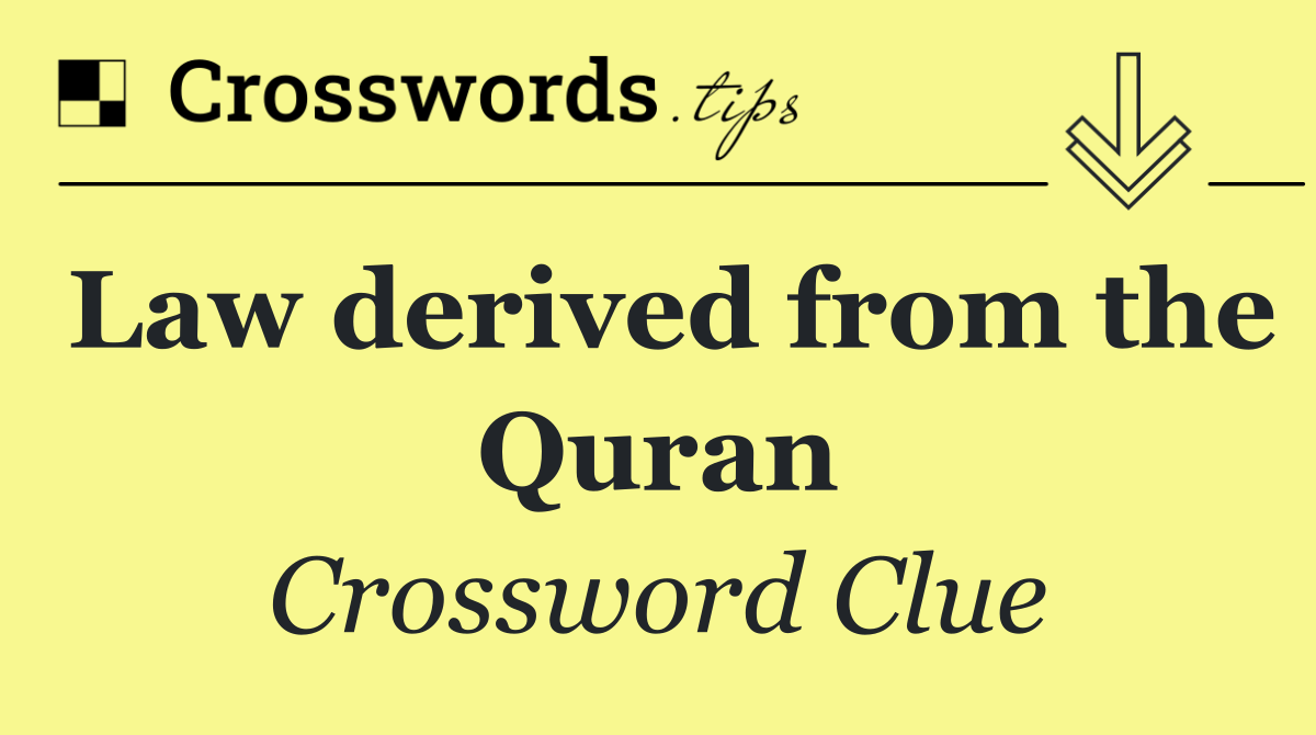 Law derived from the Quran