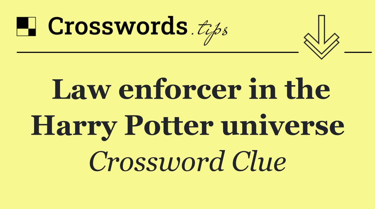 Law enforcer in the Harry Potter universe