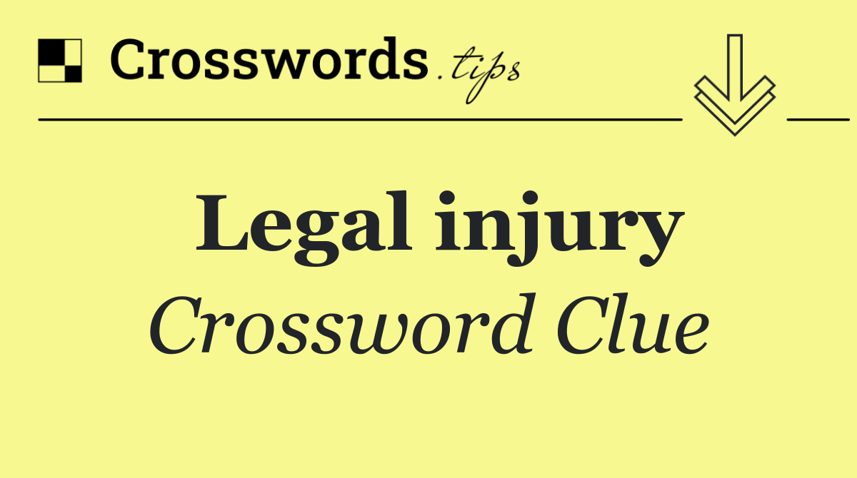 Legal injury