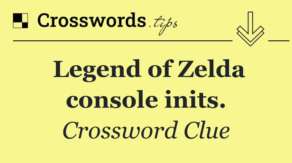 Legend of Zelda console inits.