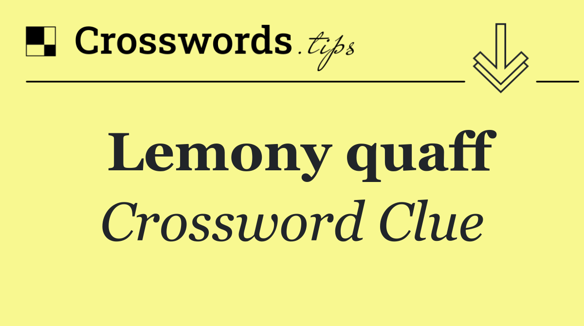 Lemony quaff