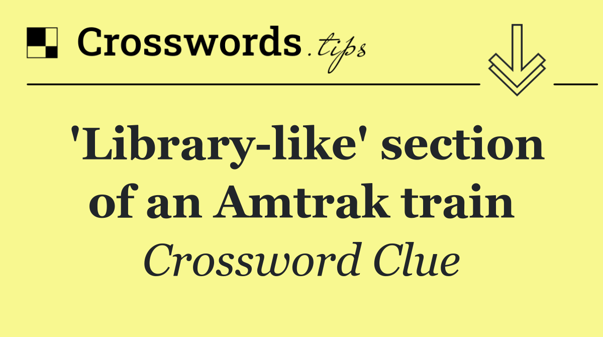 'Library like' section of an Amtrak train