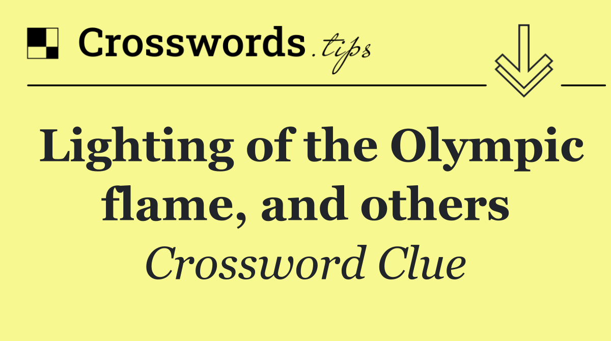 Lighting of the Olympic flame, and others