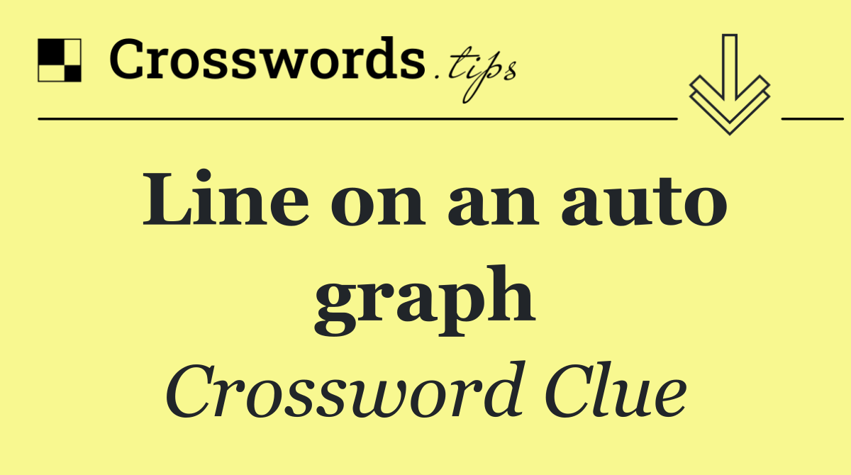 Line on an auto graph