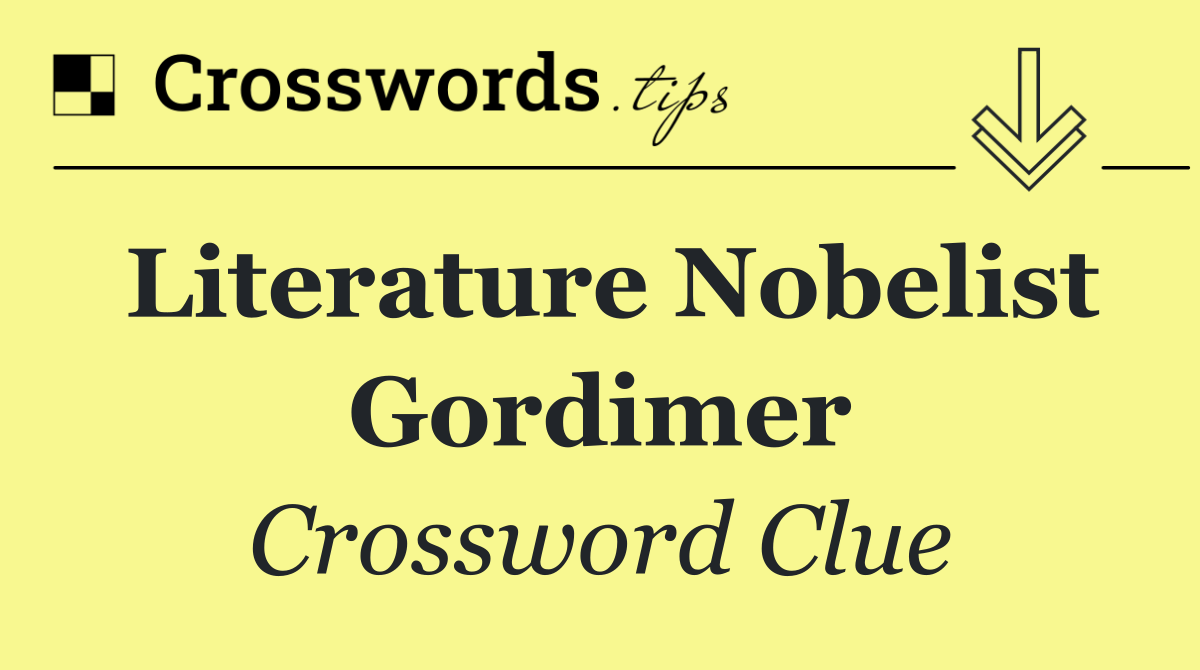 Literature Nobelist Gordimer