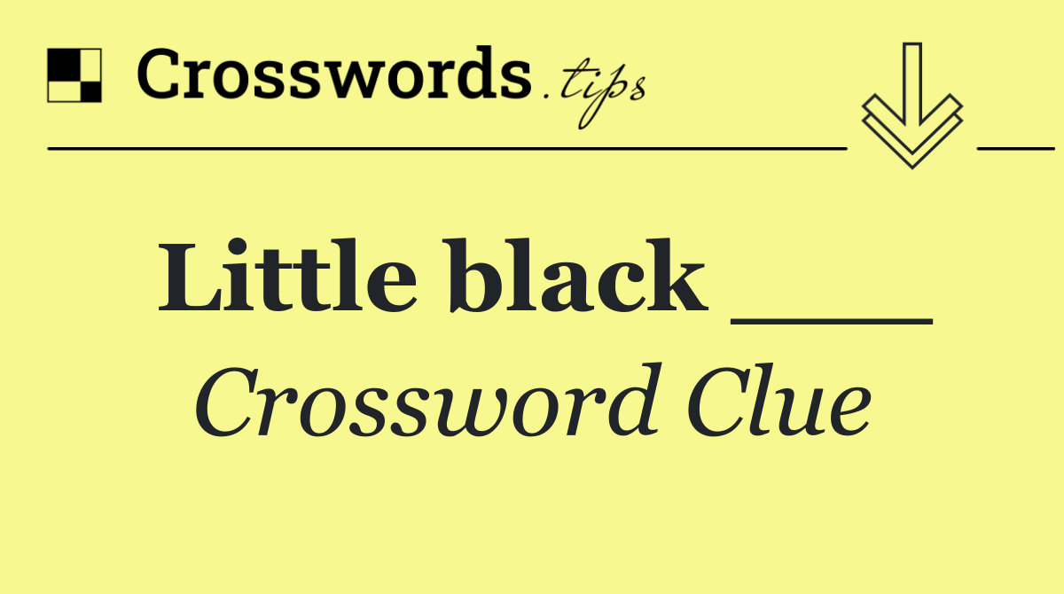 Little black ___