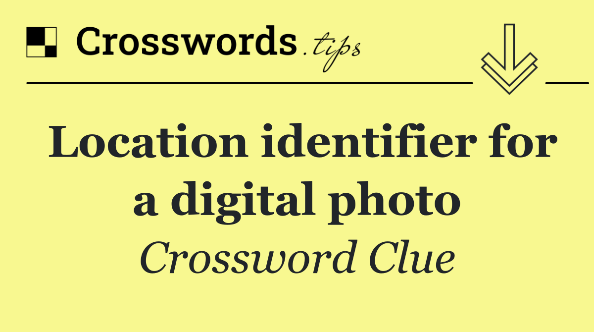 Location identifier for a digital photo