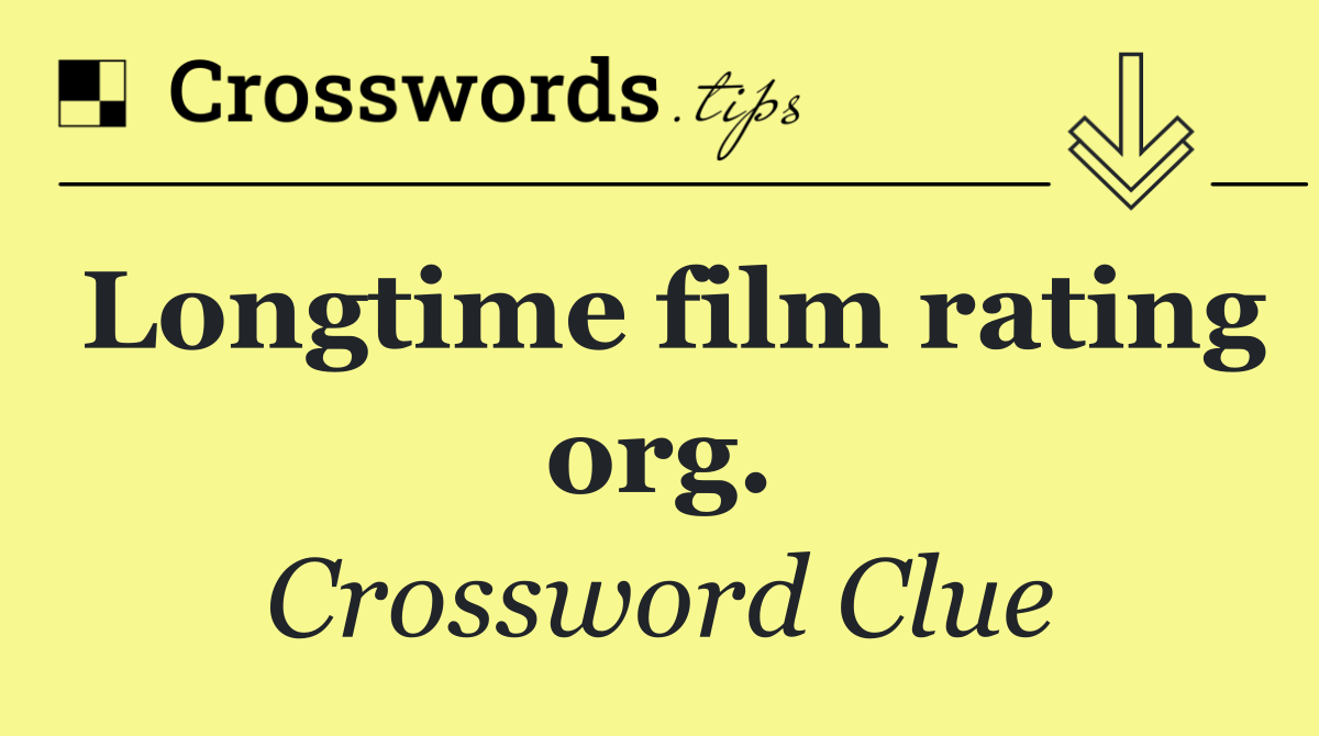 Longtime film rating org.