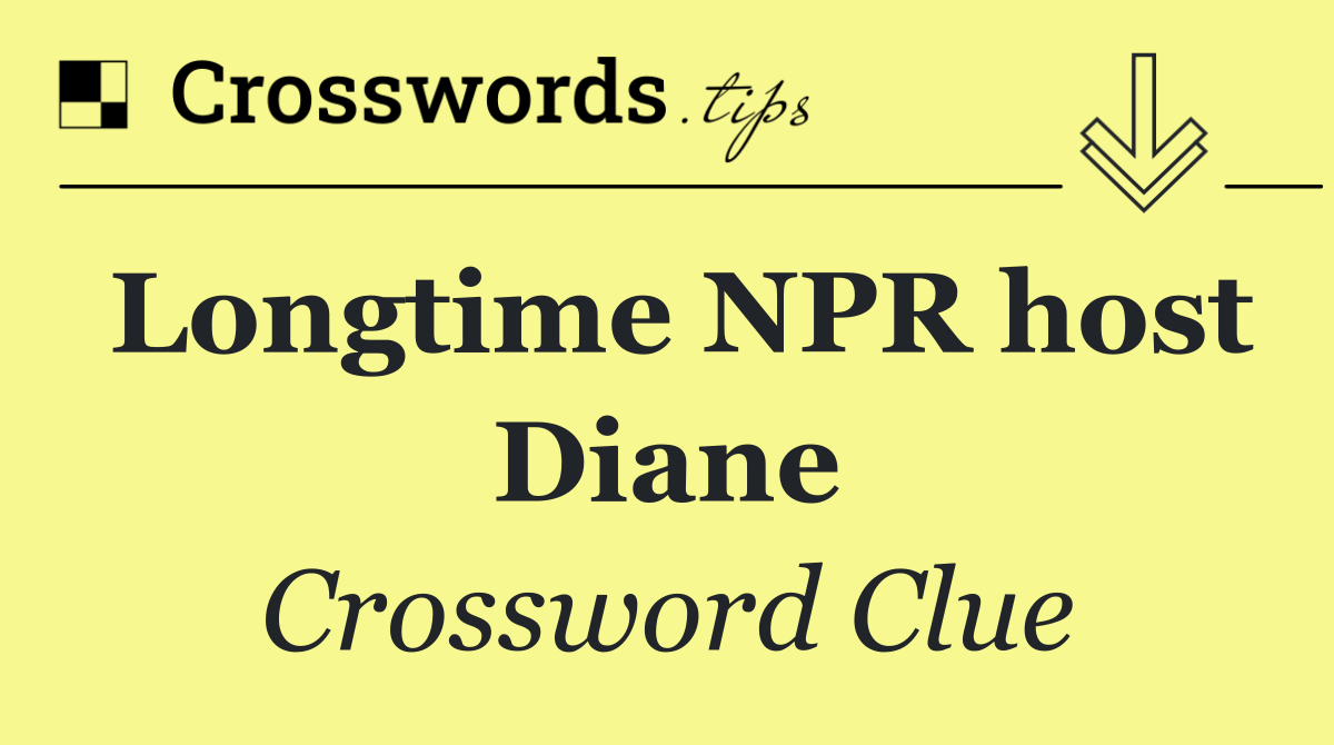 Longtime NPR host Diane
