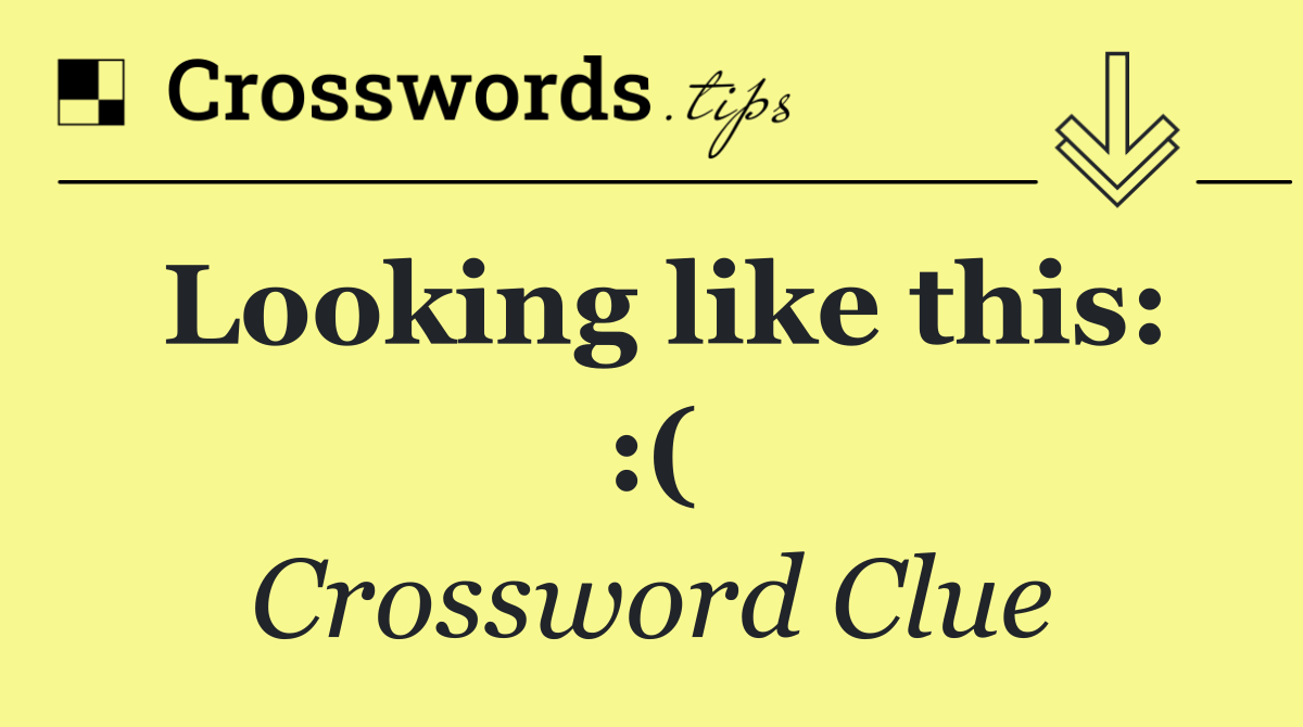 Looking like this: :(