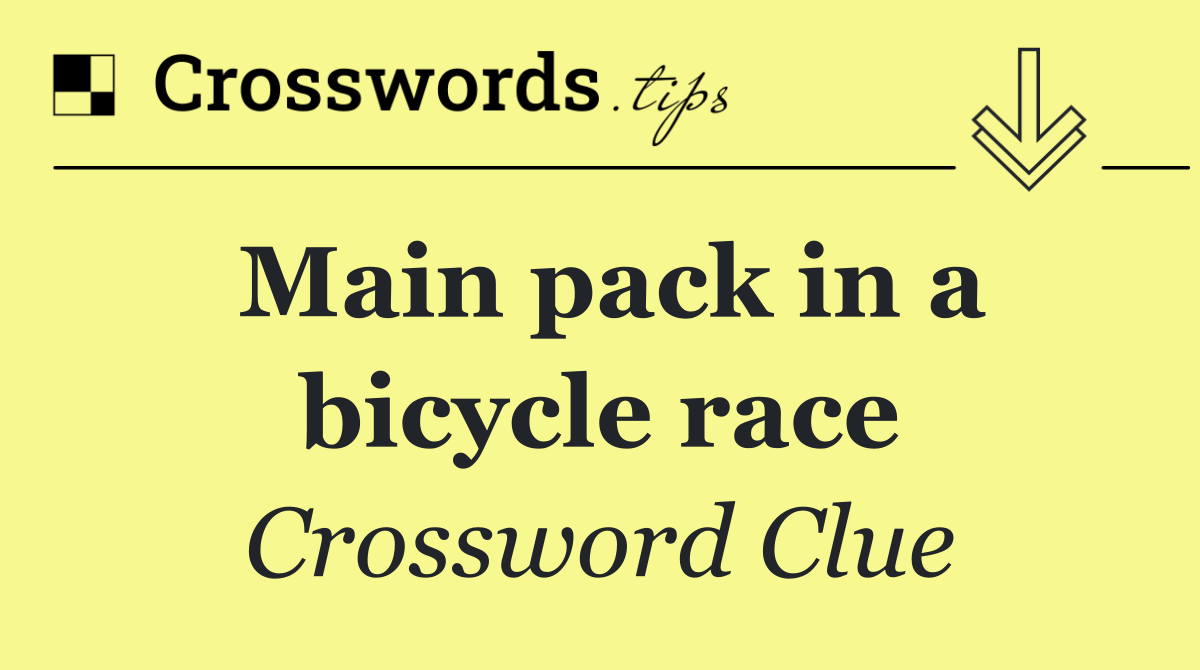 Main pack in a bicycle race