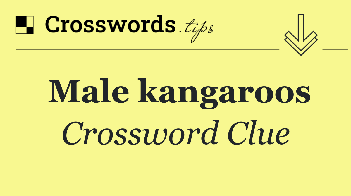 Male kangaroos