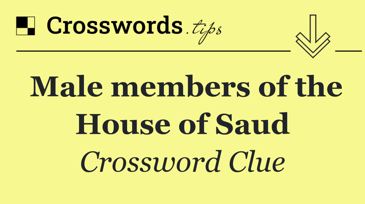 Male members of the House of Saud