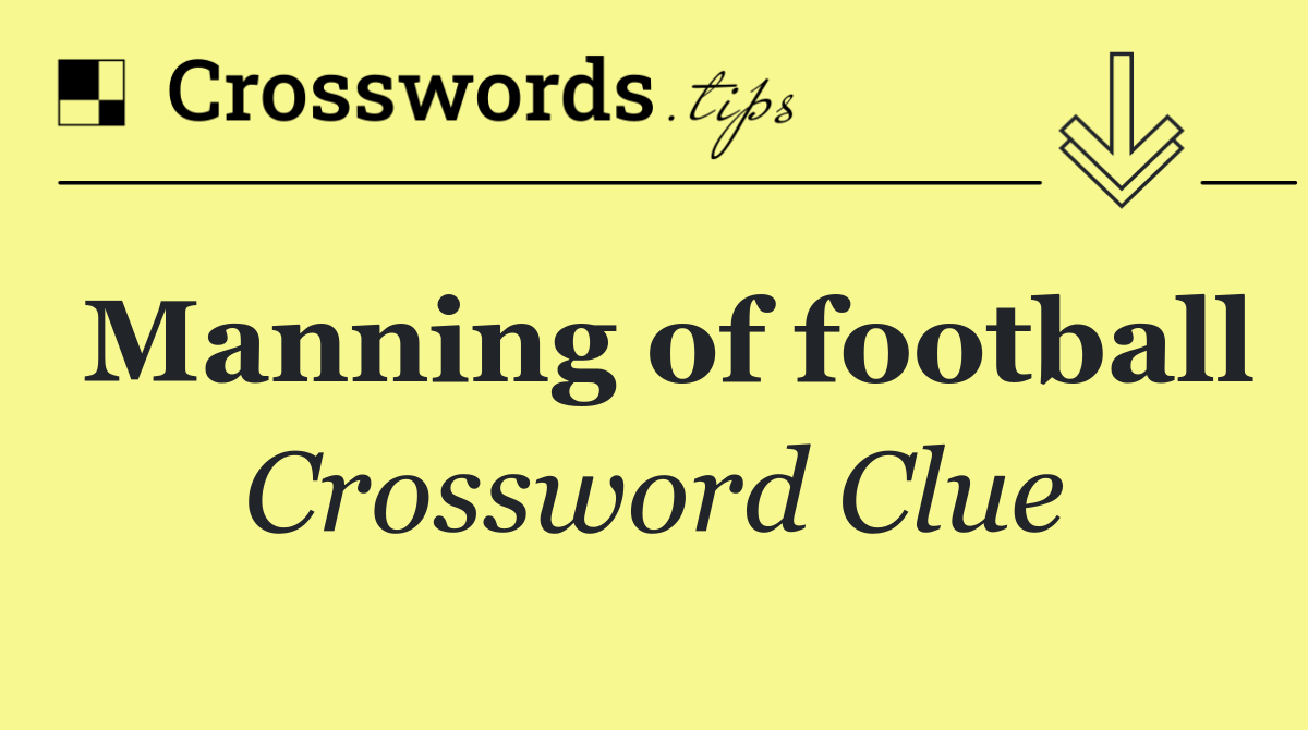 Manning of football